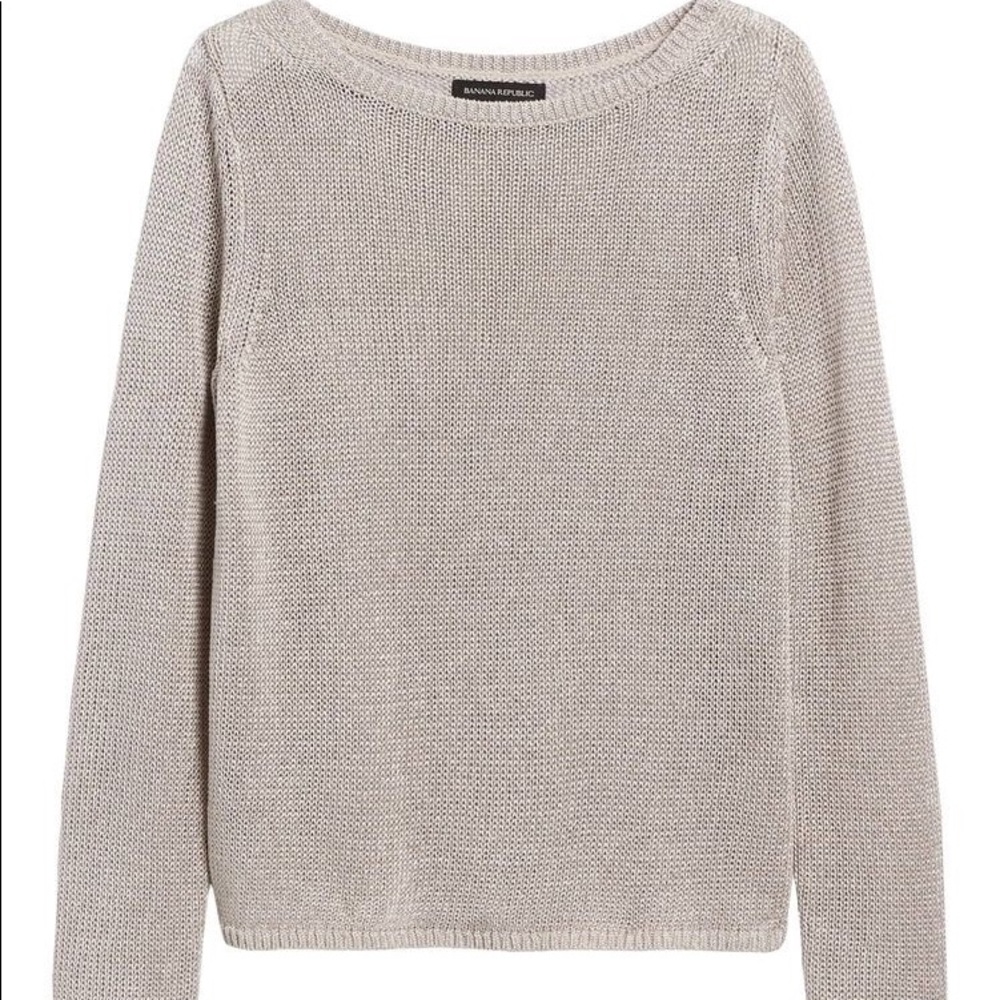 Banana Republic Linen Blend Boatneck Sweater
